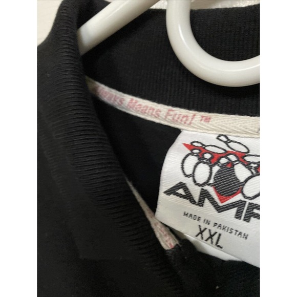 Vintage Polo Shirt Mens Size 2XL Black AMF League Secretary Polo. AMF TAG. - Picture 4 of 11